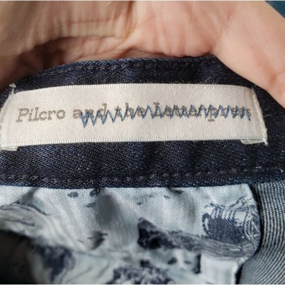 Anthropologie Pilcro and the Letterpress Wide Leg Retro Dark Wash Jeans Size 28 - Picture 4 of 7